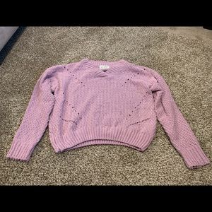 Purple Distressed Sweater